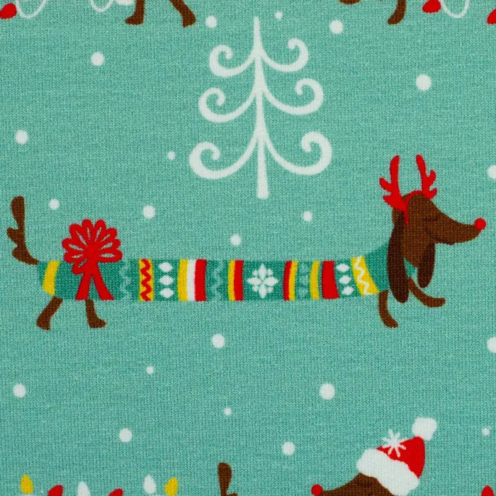 French Terry – Teckelprint (zachte sweatstof)