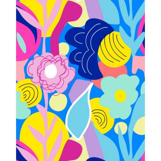 Karina+Kind Poplin Bloemenprint | Per 50 cm