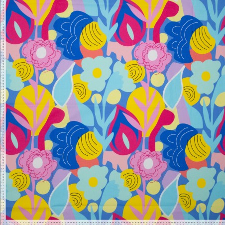 Karina+Kind Poplin Bloemenprint | Per 50 cm