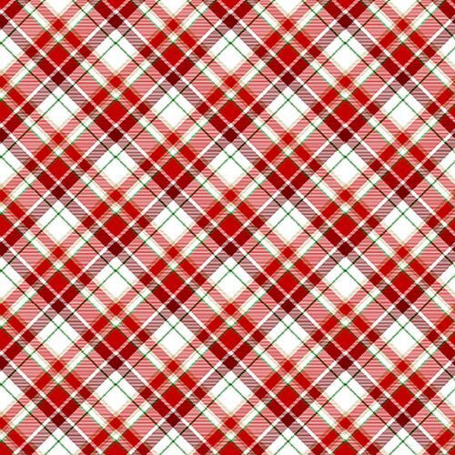 Katoenen kerststoffen uit de Timber Gnomies-collectie van Henry Glass – kabouters, dennenbomen en feestelijke prints”