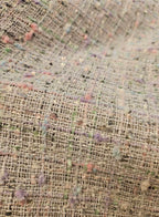 Bouclé Stof Pastelkleuren – Elegante Lichte Mantelstof