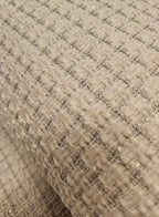 Bouclé mantelstof wit met zilverdraad – chic winter bouclé