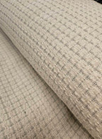 Bouclé mantelstof wit met zilverdraad – chic winter bouclé