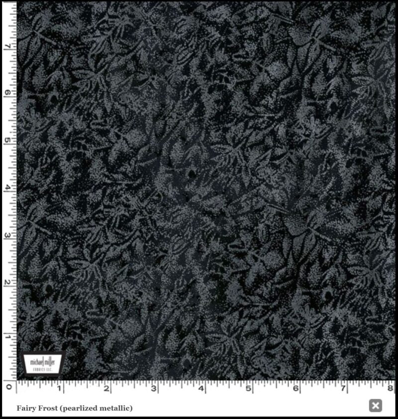 Fairy Frost Quiltstof – Zwart (CM0376)