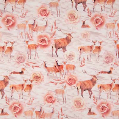 Cotton EA Jersey Digitalk - Herten & Rozen Print
