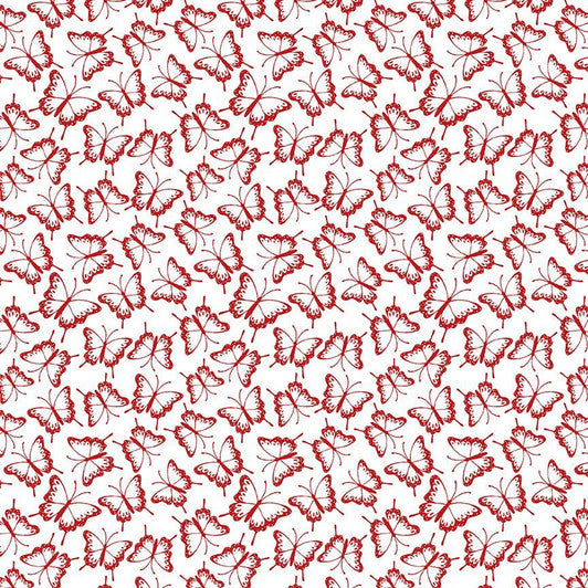 Garden Redwork – Block Geo – Red | Timeless Treasures – 100% katoen quilting