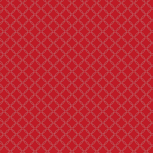 Garden Redwork – Block Geo – Red | Timeless Treasures – 100% katoen quilting