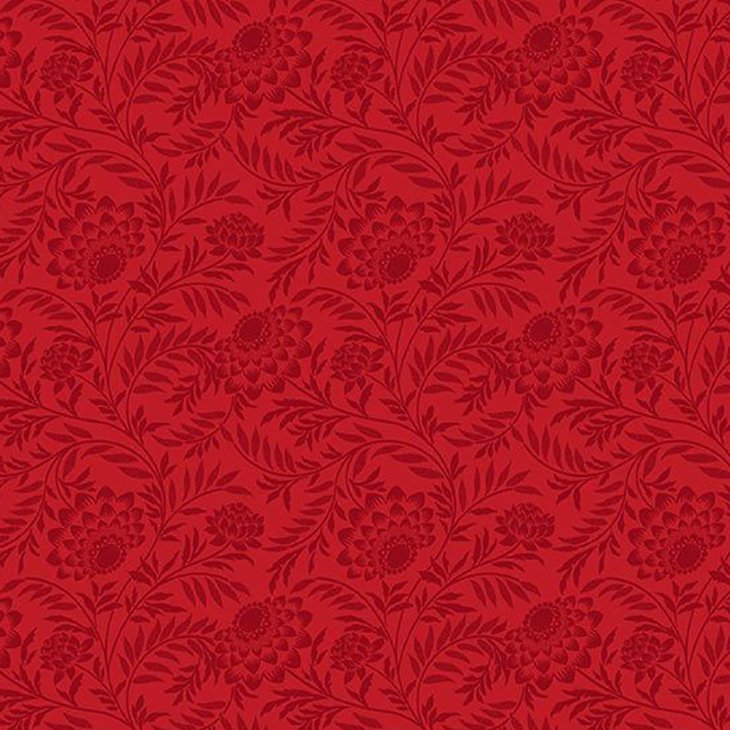 Garden Redwork – Block Geo – Red | Timeless Treasures – 100% katoen quilting