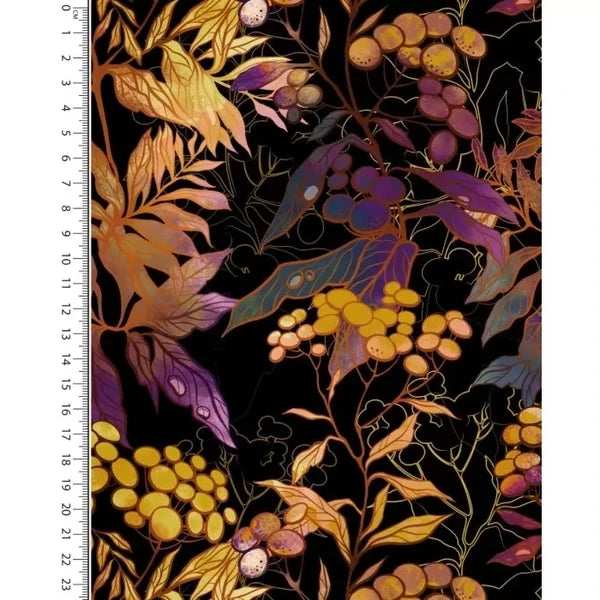 Viscose Jersey Digital Stylez Flowers – Paars | 150 cm breed