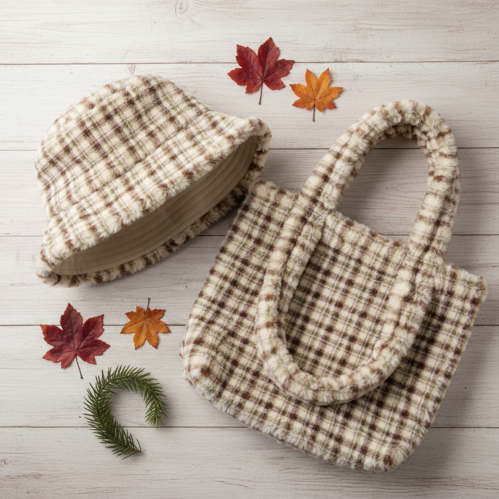 Accessoires bruin-olijf fake fur