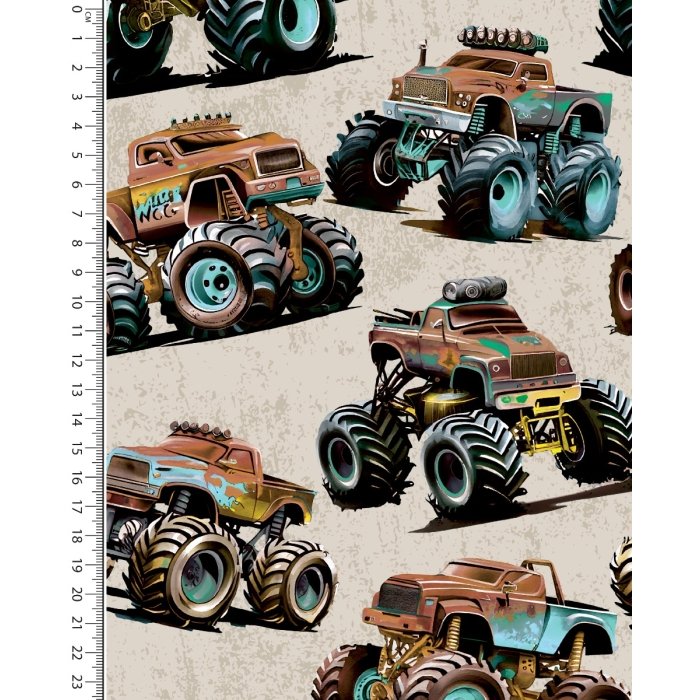 Alpen Fleece Digital Monstertruck 5855-1453 – Stoere Digitale Monstertruck Print