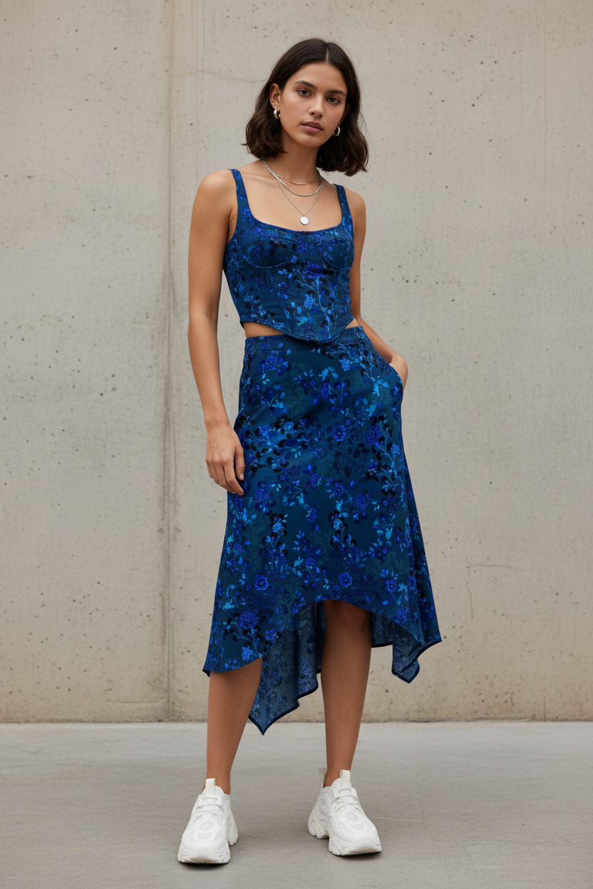 Autumn Flora blauw moderne stijl