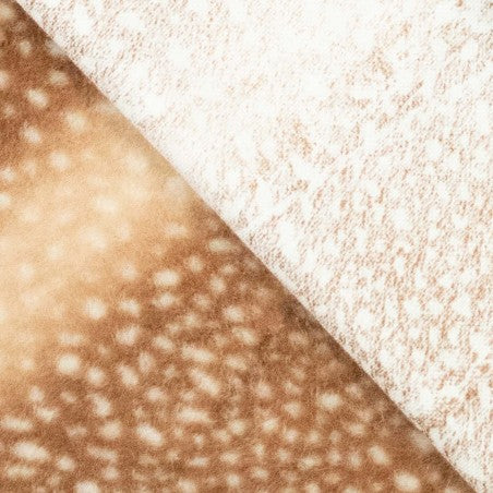 Knit PL Fur Bambi – Polyester Dierenprint Stof, 175 cm Breed, 390 g/m²