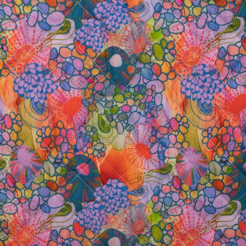 Bambino Digital Print K44039‑180 – Lichtgewicht 100% Katoen Mousseline Stof quilted - Stitch & Sew