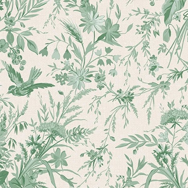 Birdsong Quiltstof – Groene Vogel | Stitch & Sew - Stitch & Sew