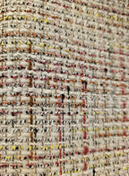 Bouclé mantelstof wit met multicolour - Stitch & Sew