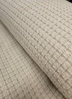 Bouclé mantelstof wit met zilverdraad – chic winter bouclé - Stitch & Sew