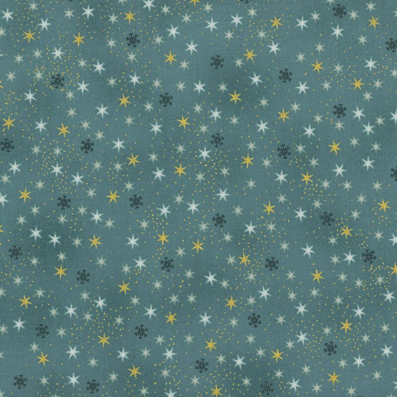 Christmas Stars – Teal Gold – 020 | Stitch & Sew - Stitch & Sew
