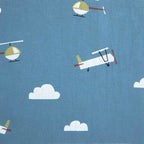 Cotton Planes Rust – Blauw | 100% Katoen, 135 cm breed - Stitch & Sew