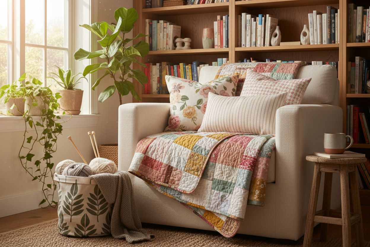 Cozy textile home decor