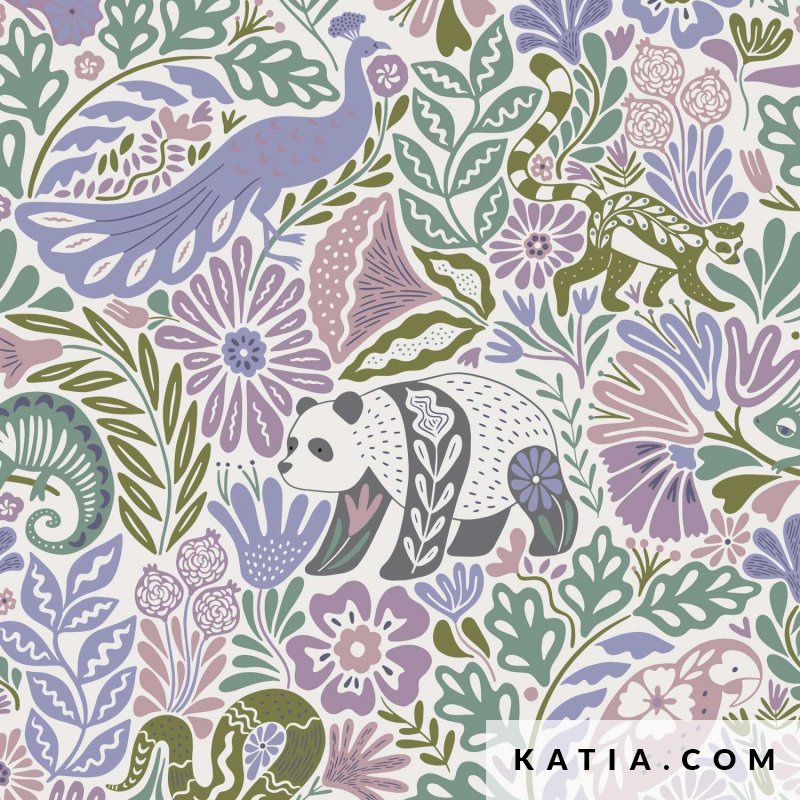 “Lichte 100% eco‑viscose met bloemen- en dierenprint in pasteltinten. Perfect voor zomerse jurken, blouses en accessoires