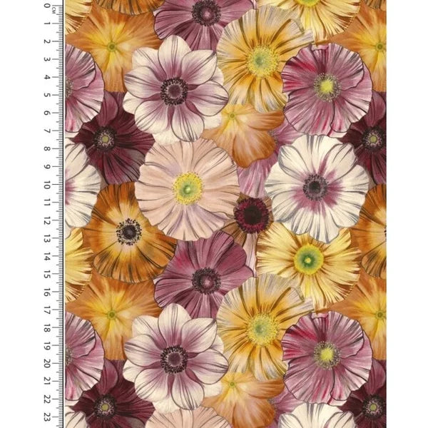 Jersey Digital Stylez Round Flower – Oranje | 150 cm breed