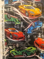Fast and Wild Quiltstof – Raceauto's op Zwart | 100% Katoen - Stitch & Sew