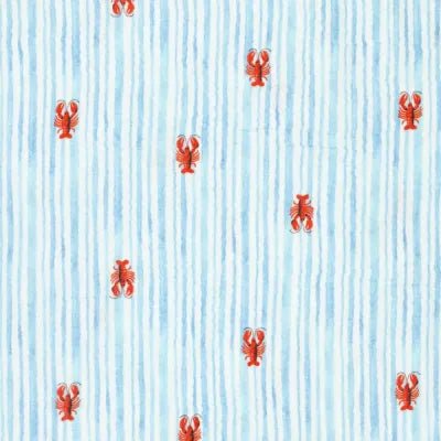 Foody Stripes Mousseline Blauw - Stitch & Sew