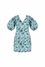 Gaëlle jurk in teal/blauw French Terry