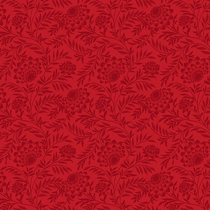 Garden Redwork – Rood bloem groot - Stitch & Sew