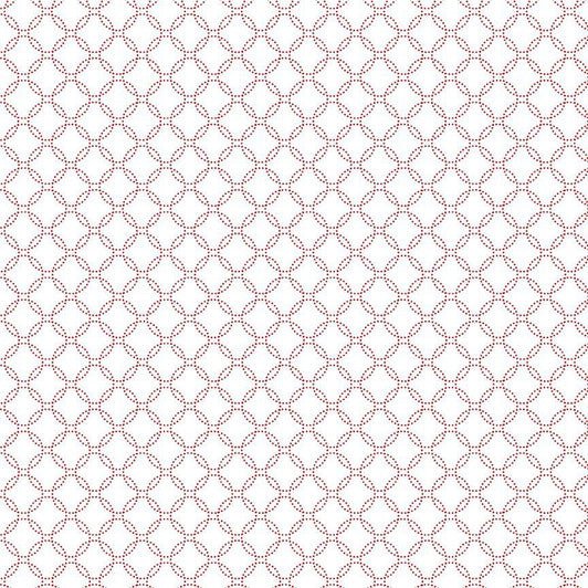 Garden Redwork – Ruitje wit - Stitch & Sew