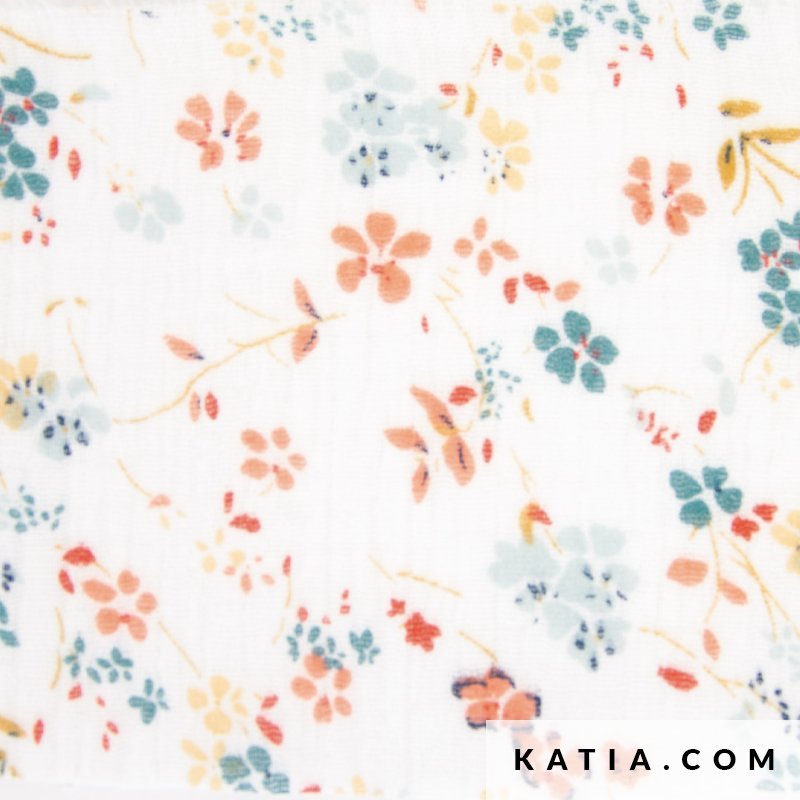Gewatteerde Mousseline Forest Flowers – Country - Stitch & Sew