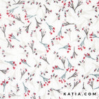 Gewatteerde Mousseline Forest Flowers – Linen Flower - Stitch & Sew