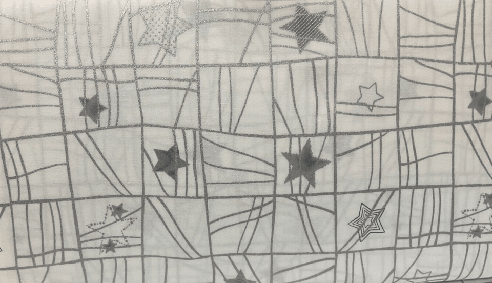 Glimmering Stars Metallic Quiltstof – Wit Zilver (MCS-16-022) - Stitch & Sew
