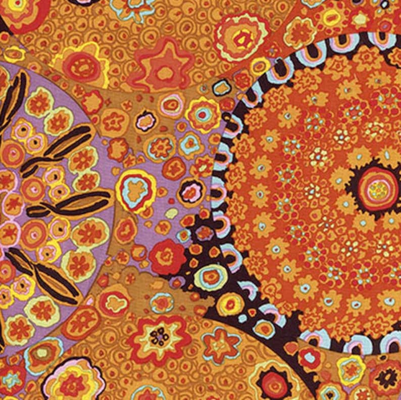 Kaffe Fassett Collective — Millefiore “Antique Brown” Quiltstof