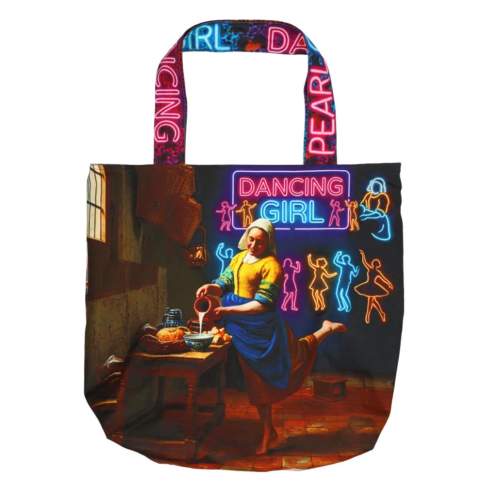 Neon Pearl Party voorbeeldtas met Dancing Girl print