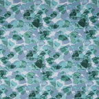 GOTS Organic French Terry OR5517-023 - abstract camouflage teal blauw groen