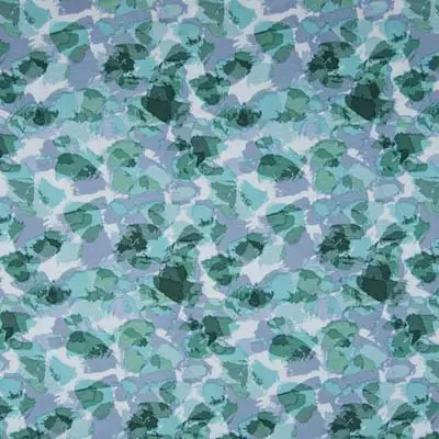 GOTS Organic French Terry OR5517-023 - abstract camouflage teal blauw groen