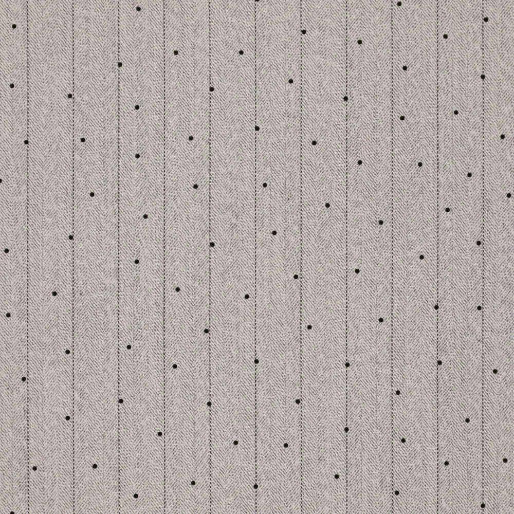 Pincy Diamonds grijze visgraatweefstof met fijne pinstripes en glitter stippen