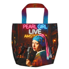 Neon Pearl Party voorbeeldtas met Pearl Girl Live Amsterdam print