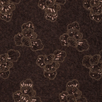 Bruine Sequalia Flora paillettenstof met bloemen en pailletten