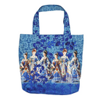 KN10003 Delft Blue Elegance bedrukte canvas tas – voorkant