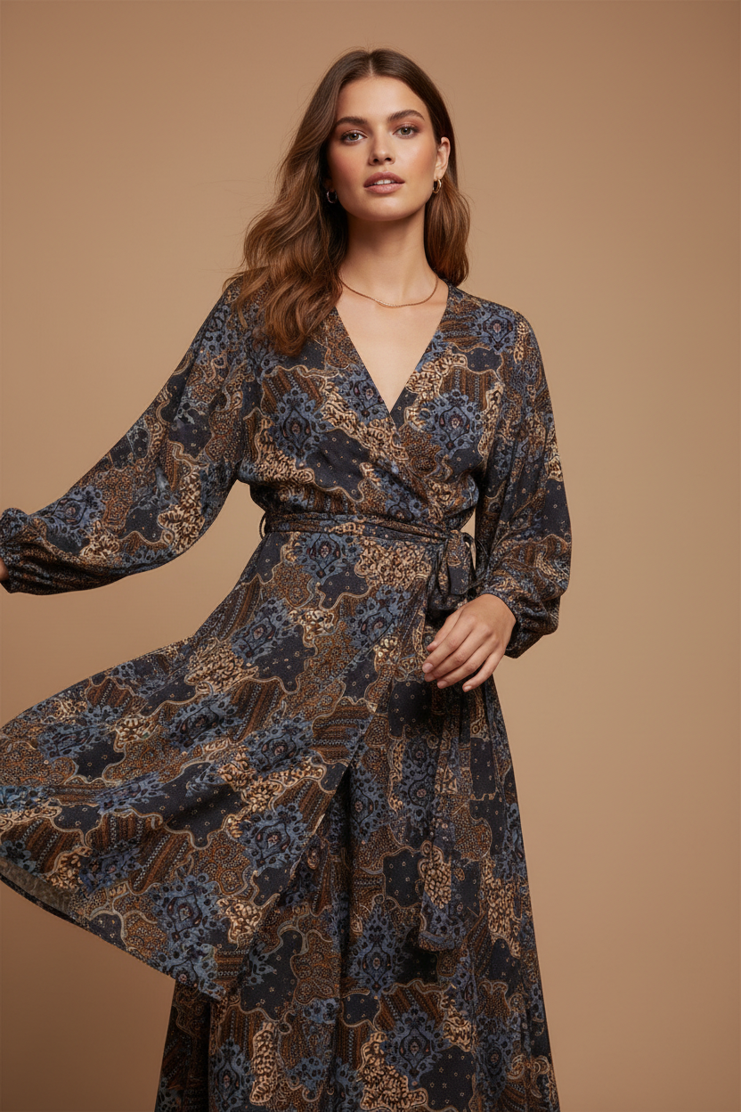 Inspiratie wikkel-top van Viskaci Hudson viscose batik stof