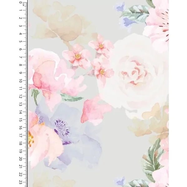 Jersey Digital Stylez Watercolour Flowers 5444-652 - Stitch & Sew