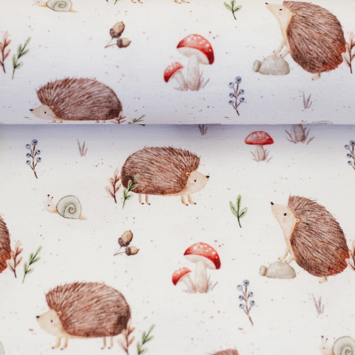 Jersey stof egels lichtgrijs Swafing