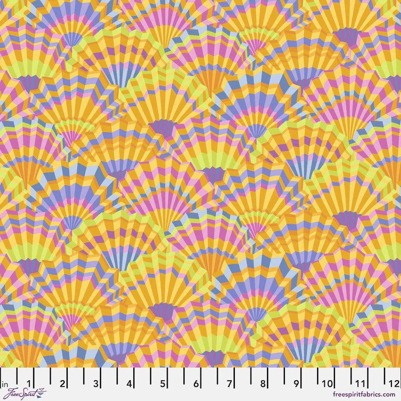 Kaffe Fassett Paper Fans – Quiltstof | Geel - Stitch & Sew