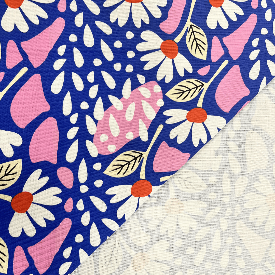 Karina+Kind Canvas Bloemenprint | Per 50 cm - Stitch & Sew