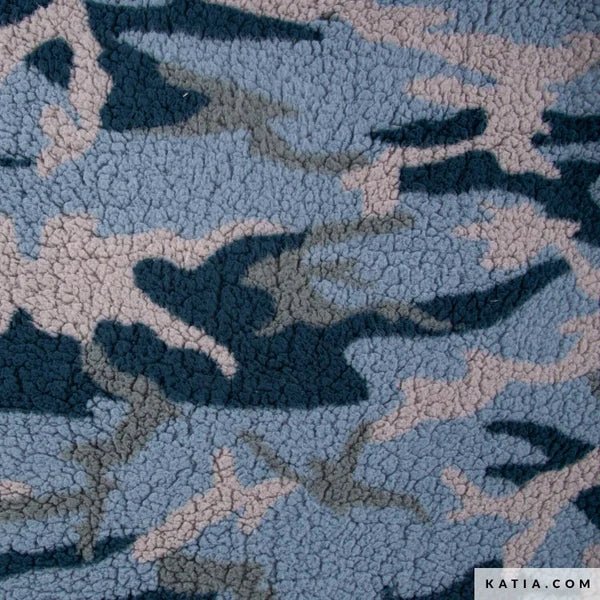 Katia Winter Sherpa Print Camouflage - Stitch & Sew