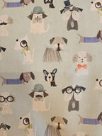Katoen print honden lichtblauw 140cm breed - Stitch & Sew