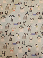 Katoen print honden lichtblauw 140cm breed - Stitch & Sew